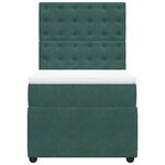 vidaXL Sommier à lattes de lit avec matelas Vert foncé 90x190 cm