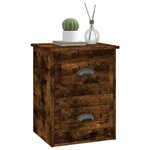 vidaXL Table de chevet murale chêne fumé 41 5x36x53 cm