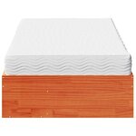 vidaXL Lit de jour avec matelas cire marron 90x190 cm bois pin massif