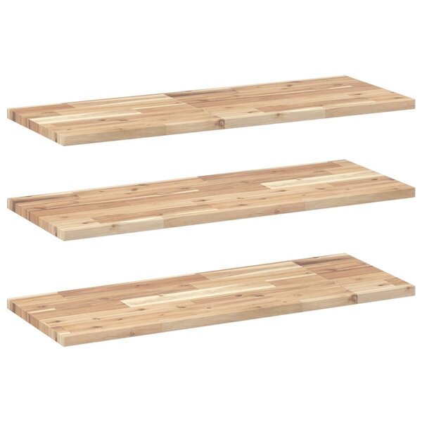 vidaXL Étagères flottantes 3 Pièces 100x30x2 cm acacia massif non traité
