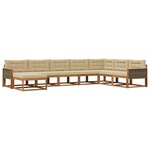 vidaXL Ensemble de canapés d'extérieur 8 Pièces Naturel et Beige