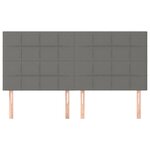 vidaXL Tête de lit Gris foncé 200x5x118/128 cm Tissu