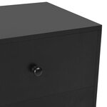 vidaXL Tables de chevet 2 Pièces Noir 40 x 30 x 50 cm Pin massif