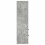 vidaXL Haut Armoire Gris béton 45 5 x 34 x 127 cm Bois d'ingénierie