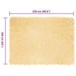 vidaXL Tapis en Peau de Mouton Synthétique Crème 160 x 230 cm