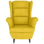 vidaXL Fauteuil jaune moutarde velours