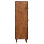 vidaXL Meuble Haut Marron Miel avec accents dorés Bois de Manguier Massif