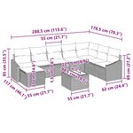 vidaXL Ensemble de salle à manger de jardin 8 pièces avec coussins en rotin synthétique noir
