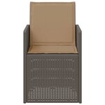 vidaXL Chaises de jardin salle à manger 2 Pièces Gris clair et Taupe PP