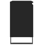 vidaXL Armoire de salle de bain noir 58x33x60 cm bois d'ingénierie