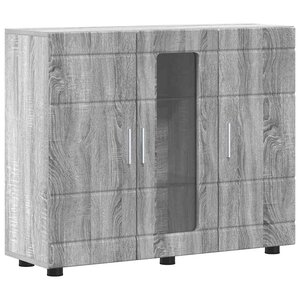 vidaXL Cabinet en Bois avec stockage Gris Sonoma 88 5 x 30 5 x 73 cm