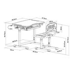 Set de bureau et chaise pour enfant gris blanc 03_0010683
