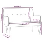 vidaXL Banc Gris clair 108x79x79 cm Velours