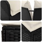 vidaXL Sofa de jardin avec accoudoirs et sofa d'angle 2 Pièce Rotin PE