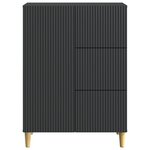 vidaXL Buffet avec tiroir Noir 66 x 34 5 x 90 cm Bois d'ingénierie