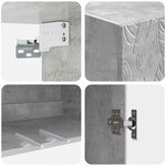 vidaXL Armoire Murale 66 x 34 5 x 90 cm Bois d'ingénierie Gris béton