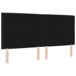 vidaXL Tête de lit LED avec des lumières à LED Noir 200 cm tissu