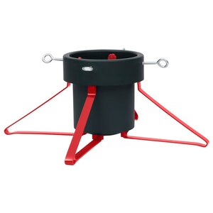vidaXL Support de sapin de Noël Vert et rouge 46x46x19 cm