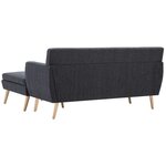vidaXL Canapé d'angle revêtement en tissu 171 5x138x81 5 cm gris foncé
