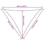 vidaXL Voile d'ombrage 160 g/m² Marron 5x5x6 m PEHD
