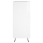 vidaXL Armoire à disques blanc brillant 84 5x38x89cm bois d'ingénierie