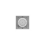 Grille bonde de fond ronde pour piscine - Diam 17,5 cm - Blanc