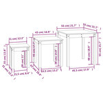 vidaXL Tables gigognes 3 Pièces Marron miel Bois de pin massif