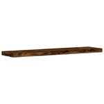 vidaXL Étagères murales 4 Pièces chêne fumé 40x10x1 5cm bois d'ingénierie