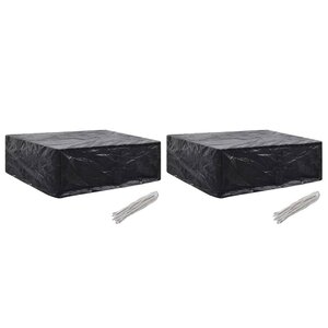 vidaXL Housses de salon de jardin 2 Pièces 8 œillets 250x210x90 cm