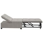 vidaXL Canapé-Lit Gris clair 67 x 194 x 82 cm Tissu en microfibre