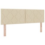 vidaXL Lit Box Spring avec Matelas & LED Crème 140x200 cm Tissu
