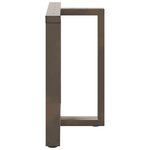 vidaXL Pieds de table à manger en T  2 pièces  noir  80 x 35 x (72-73) cm  acier