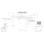 Table et chaises de jardin moderne bali 4 chaises 6 fauteuils