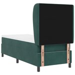 vidaXL Lit à ressorts avec matelas vert foncé 80x200 cm en velours