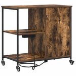 vidaXL Cabinet de Bureau Chêne fumé 76 x 41 x 72 cm Bois d'ingénierie