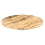 vidaXL Dessus de table Bois de manguier solide Rond 25-27 mm 50 cm