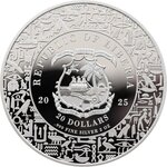 Pièce de monnaie en Argent 20 Dollars g 62.2 (2 oz) Millésime 2025 Egyptian Heritage ANUBIS