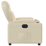 vidaXL Fauteuil inclinable électrique Crème Tissu