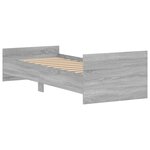 vidaXL Cadre de lit sonoma gris 75x190 cm petit simple bois ingénierie