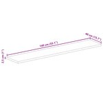 vidaXL Dessus de table 140x40x2 5cm rectangulaire bois massif récupéré