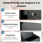 Boîte à colis indépendante - Autocollant GRATUIT - PakketPanda - XXXL - Boîte à colis - Retrait par l’arrière