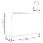 vidaXL Housse pour mobilier d'extérieur Noir 140 x 70 x 90 cm 210D