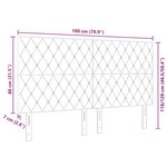 vidaXL Tête de Lit LED Argyle Manuel Gris foncé 90 cm Velours