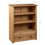 vidaXL Bibliothèque 80x35x110 cm Bois de pin massif Assortiment Panama