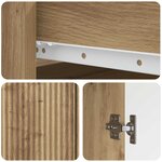 vidaXL Buffet Chêne artisanal 66 x 34 5 x 90 cm Bois d'ingénierie