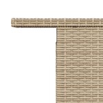 vidaXL Table de jardin beige 100x55x73cm résine tressée et bois acacia