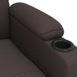 vidaXL Fauteuil inclinable Marron foncé Tissu