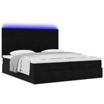 VidaXL Cadre de lit ottoman avec matelas noir 160x200 cm velours