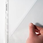 Sachet de 10 pochettes perforées ouverture haut et côté polypro lisse 6/100e A4 EXACOMPTA