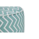 Pouf gonflable jardin Bocarnea - Assise 53 cm - Revetement spun polyester 200 mg - Motif rayures vert d'eau